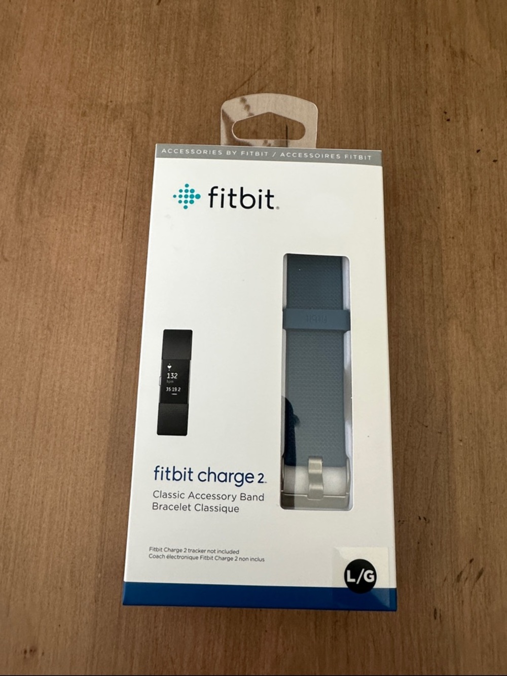 fitbit Charge 2 Replacement Band - Blue Gray with Silver Buckle
